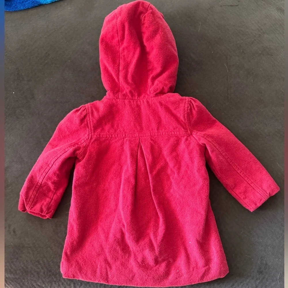 Carters Red hooded fleeced jacket - 12 months